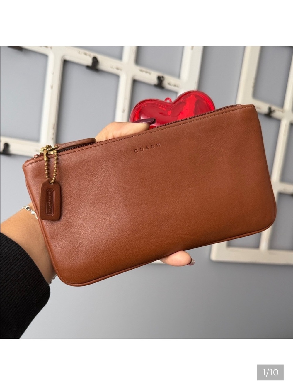 Coach Tan Leather Pouch